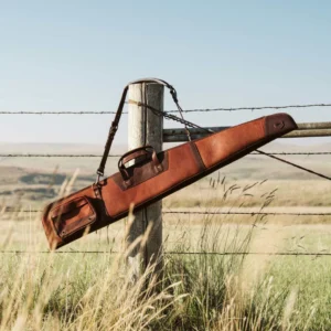 New Arrivals Handcrafted Premium Leather Rifle Case – Vintage Brown Gun Sleeve with Shoulder Strap